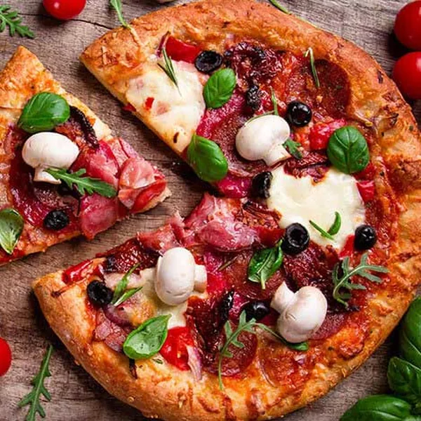 Signature pizza at Lavish Pizza and Family Restaurant, La Ronge SK